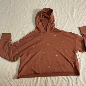 Old Navy women’s large, red/brown with flowers.